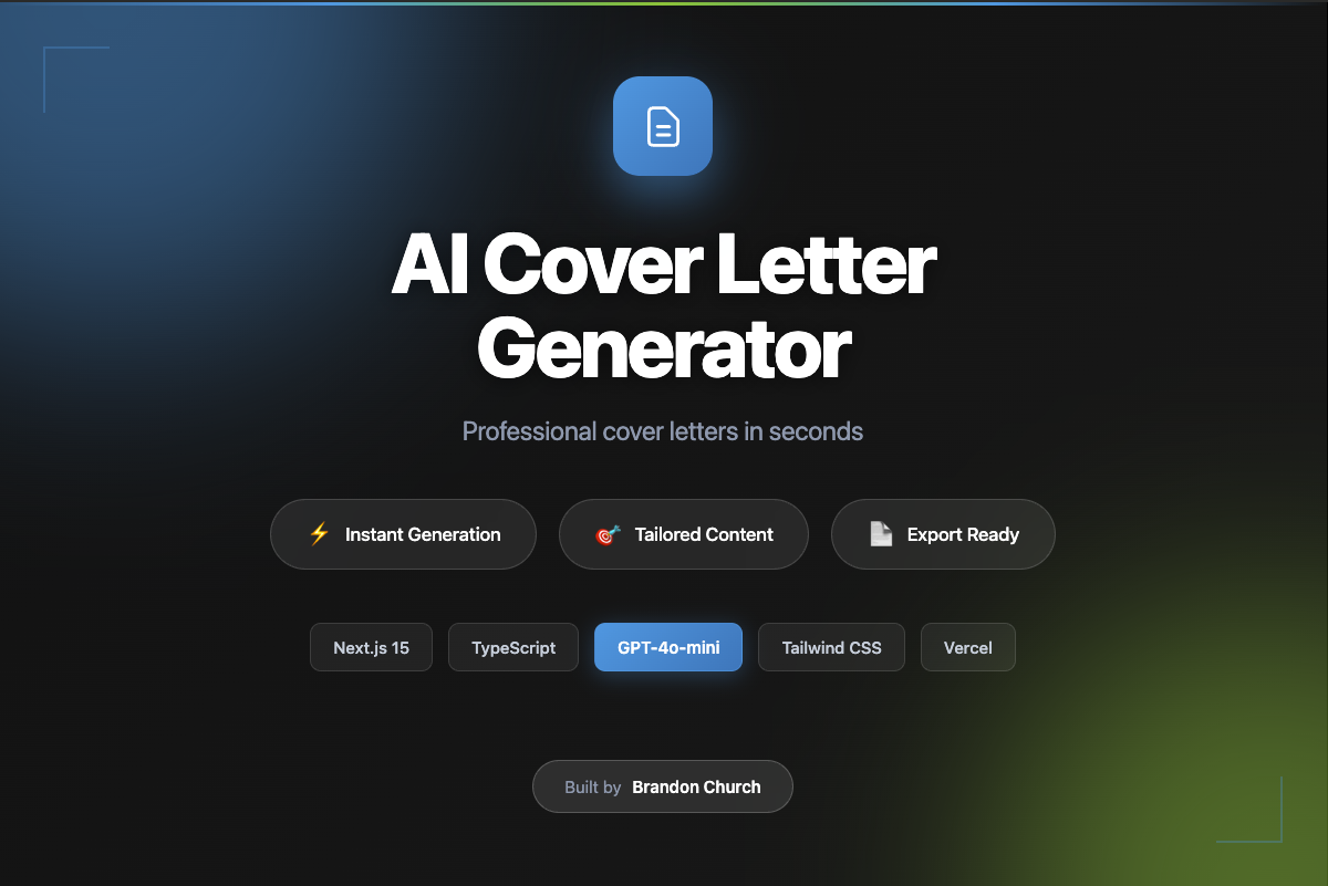 AI Cover Letter Generator